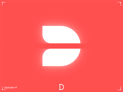 D. abstract adobe alphabet collection coral d design glow graphic design illustration illustrator letter logo minimalism minimalistic noise shadow trend trends white