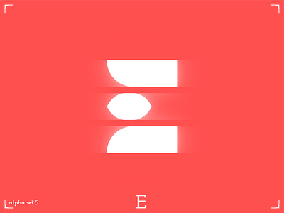 E. abstract alphabet branding coral design e glow gradient graphic design illustration letter logo minimalism minimalistic trend trends trendy white