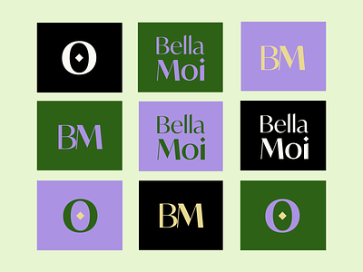 Logo Variations – BellaMoi brand design branding branding design creative direction design graphic design logo logo design