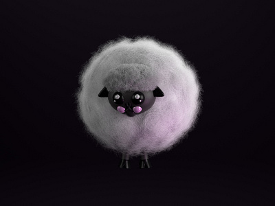 3D "Baba'i" 3d 3dblender 3ddesign 3dsheep blender hair illustration sheep