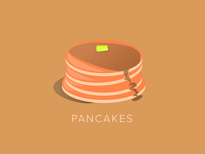 Pancakes Illustration animation brand branding clean design flat food icon illustration illustrator logo minimal pancake pancakes photoshop typography ui ux vector web