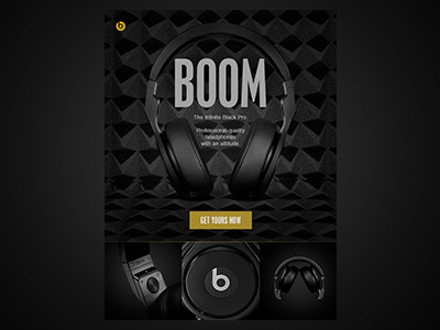 Beats by Dre Email art direction black dark email