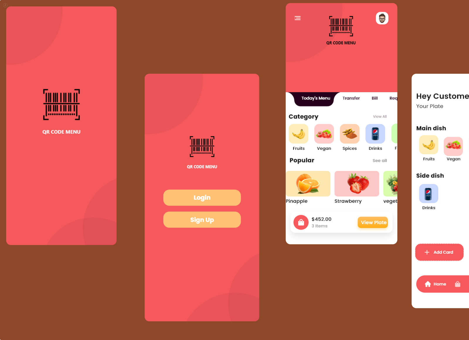 Online Menu App by Ken Bett on Dribbble