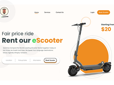 eSscooter booking website