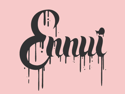 Ennui ennui first shot lettering pink type