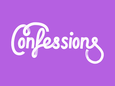 Confessions lettering monoweight type typography