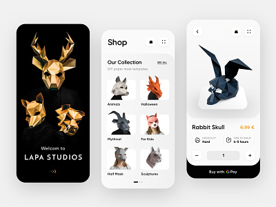 Lapa Studios Shop creative dark design digital ecommerce mobile ui ux