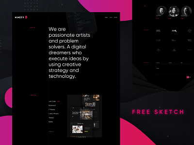 Ninety9 Free Download! creative dark digital logo typography ui ux webdesign
