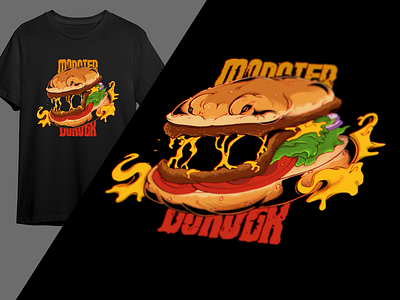 Tee Design "Monster Burger" apparel branding clothing design graphic graphic design illustration merch