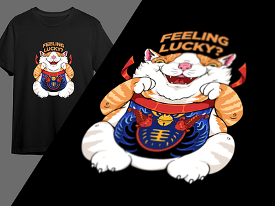 Tee Design "Feeling Lucky?" apparel branding clothing design graphic graphic design illustration merch shirt tshirt