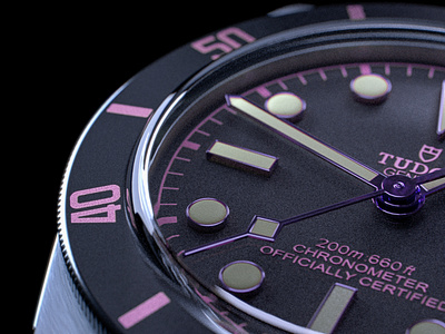 Black Bay 58 blackbay blackbay58 blackpanther blender cgi purple rendering timepiece tudor watches wristwatch wristwatches