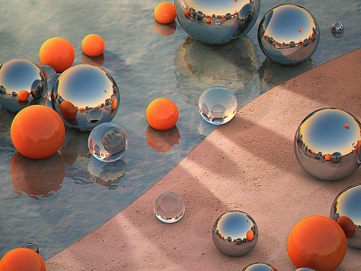 Beach Day 3d c4d cinema4d illustration mexico render rendering