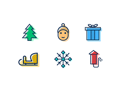 Winter Holidays Icon Set - FREEBIE christmas christmas icons free icons freebie holiday icon icon set new years eve winter holidays