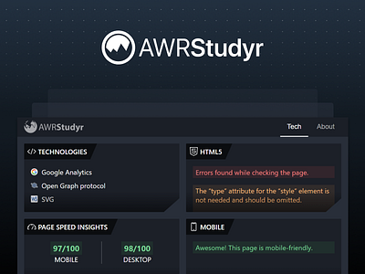 AWRStudyr / Redesign advanced web ranking awr extension html5 mobile pagespeed seo social technologies validation web development