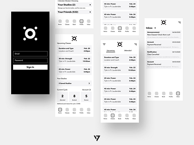 OTF App Wireframes app app design mobile app mobile design mobile ui product design ui ui design ux wireframe