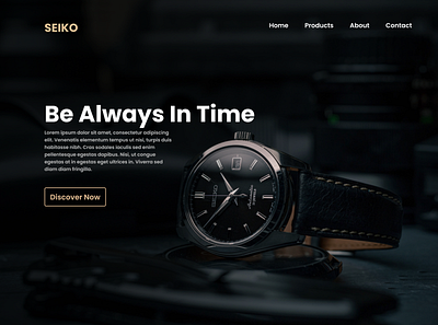 Landing Page #DailyUI design figma home page homepage landing page landingpage seiko typography ui uiux ux watch website