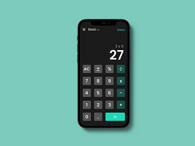 Calculator #DailyUI app application basic calculator calculator design minimalism mobile app mobile application typography ui uiux ux