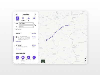 Twenty-ninth day of #DailyUI Challenge branding design directions figma illustration logo map map ui map website navigate navigation navigation ui page purple ui uiux ux vector web website