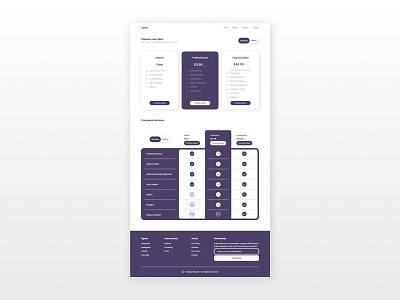 Thirtieth day of #DailyUI Challenge branding design figma figma redesign illustration logo page price prices pricing pricing page pricing ui purple redesign ui uiux ux vector web website
