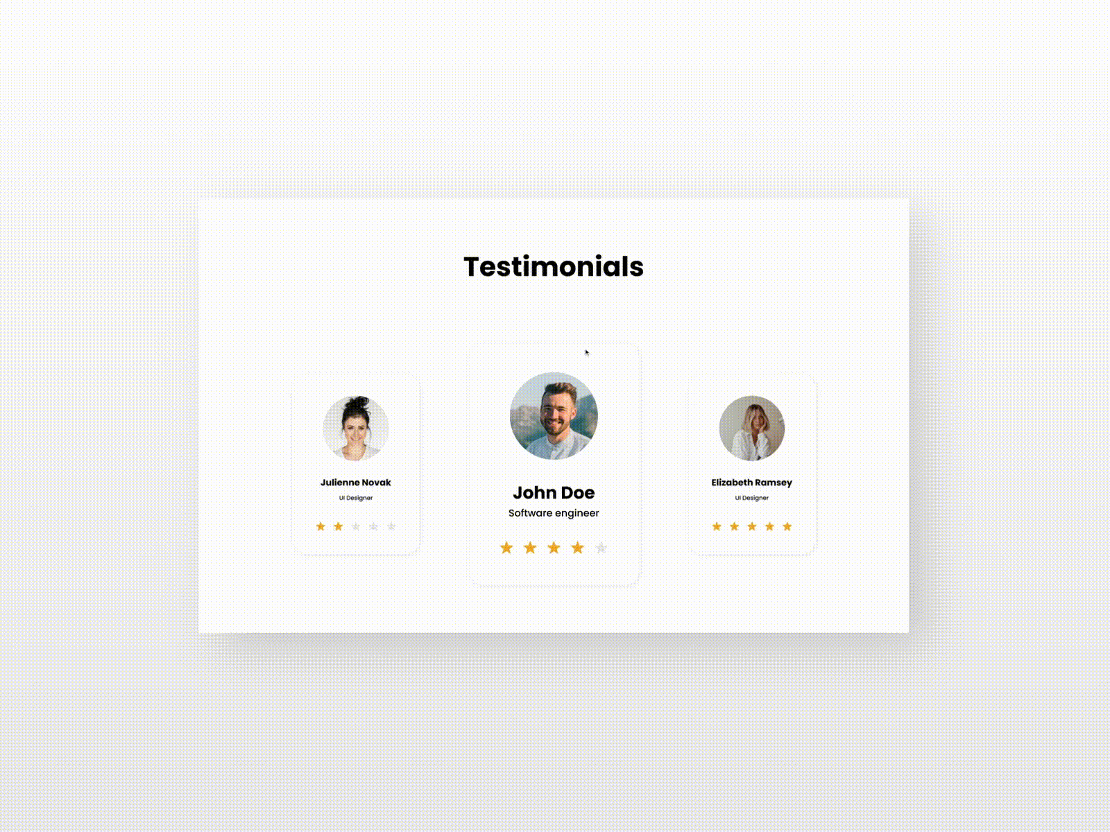 Thirty-ninth day of #DailyUI Challenge app branding dailyui design element figma graphic design opinion opinion ui review review ui site testimonials testimonials element testimonials ui ui uiux ux website website element