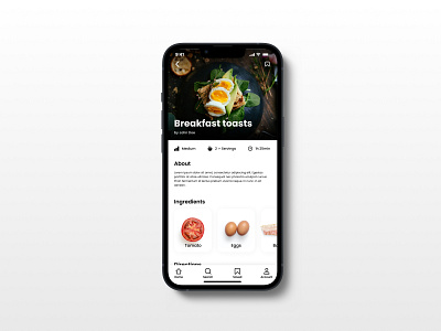 Fortieth day of #DailyUI Challenge about app application breakfast design directions dish figma ingredients ingredients ui meal mobile mobile app recipe recipe app recipe element recipe ui ui uiux ux