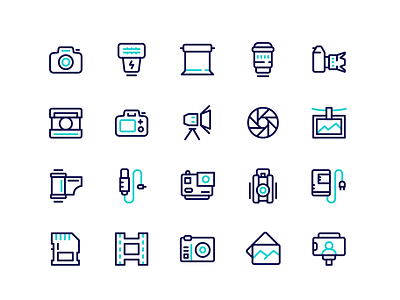 Photography icon set android app icon icon designer icon set iconography icons ios photo photograper photograph photography studio symbol ui uiux ux