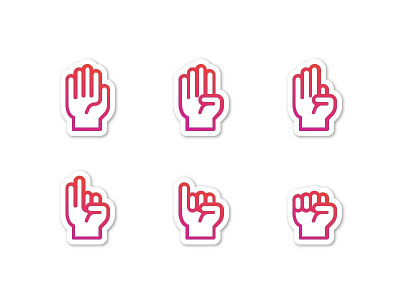 Handy Hand Iconset gesture gestures hand icon icons iconset line material right ui