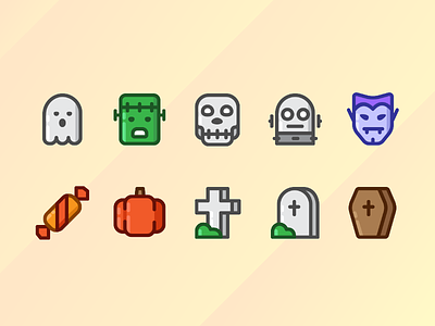 Happy Helloween Icons cute icon icon a day icon artwork icondesigner icons icons design icons pack icons set material design monster