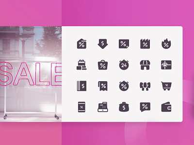 Big SALE Icon Set design ecommerce icon icondesign icondesigner icons illustration material icons sale shop shoping solid symbol vector woman
