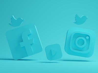 Social media icons 3d 3dart art blender colors concept design graphic design graphics icons