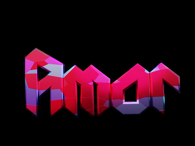 3D Amor 3d blender design graphic design graphics typography