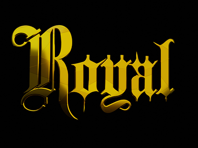 3D Royal 3d art blender design graphic design text typography visuals