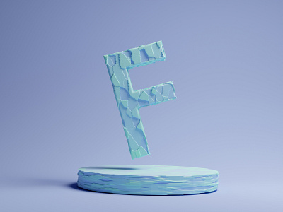 3D Letter F 3d 3dart 3dblender art blender concept design designar graphic design letter typography