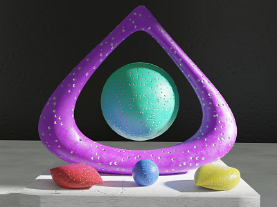 Fenomena / Playful 3d 3dart 3dartist artist blender colors composition graphic design objects textures