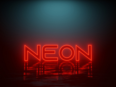 Neon 3D 3d 3dart art blender concept design graphic design neon text typography