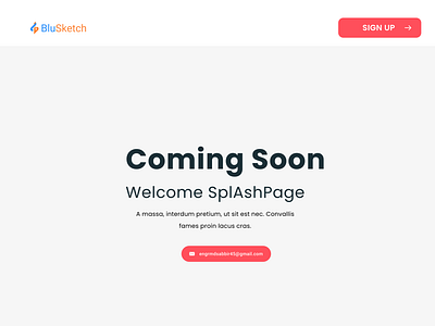 Splash Page graphic design ui