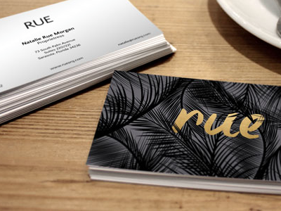 RUE Business Card Design branding business cards logo design print