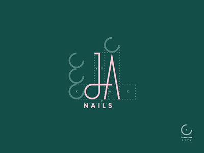 JA NAILS - Logo branding logo vector