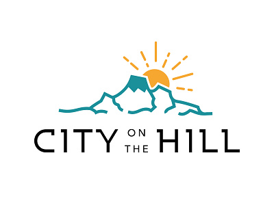 City on the Hill brand city hill logo mountain sunrise