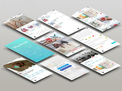 Handmade stuff shopping app categories create handmade login screens splash ui ux