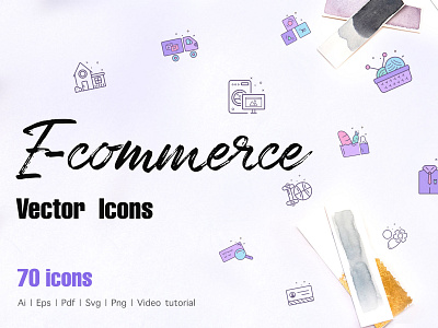 E-commerce icons colored icons design dribbble icon app icondesign icons icons design icons pack icons set illustration illustrator line icon vector web icons