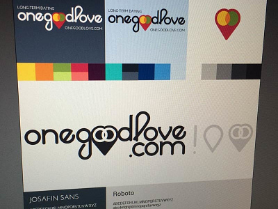 OneGoodLove identity branding colors dating heart icon identity logo love relationship venn