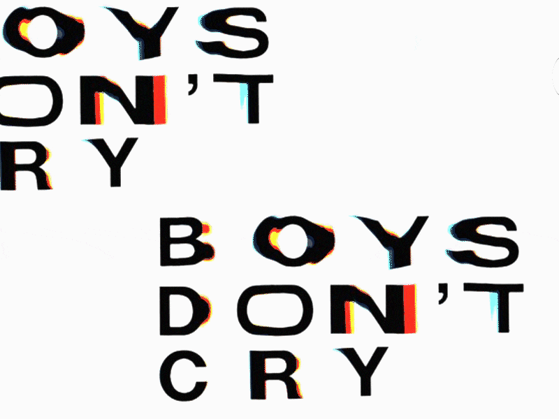 Boys Don't Cry after effects animation displacement typography