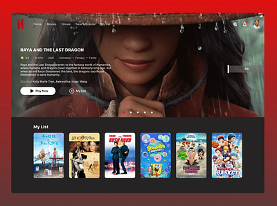 Daily UI 06 - Netflix Homepage figma movies netflix streaming app ui web design