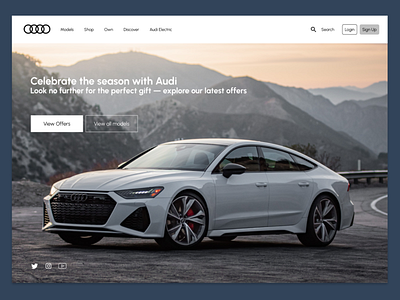 Daily UI 07 - Audi Landing Page audi auto car figma landing page ui vehicle