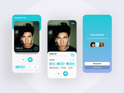 Dating App app concept dating app figma mobile tinder ui