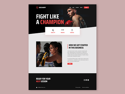 Boxing Fitness Website