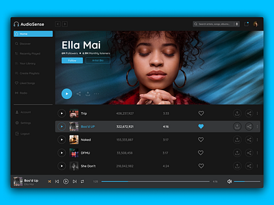 AudioSense • Music Streaming Concept