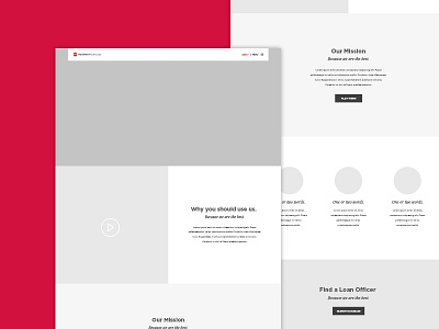 Movement Mortgage Wireframing minimal ui ux webpage website wireframe