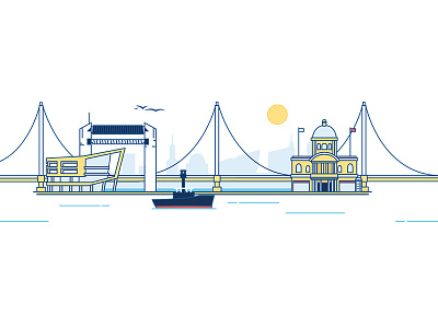 The City of Hull city graphic hull illustration scape vector